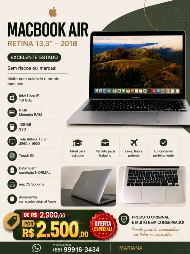 MACBOOK AIR RETINA 13,3 - 2018