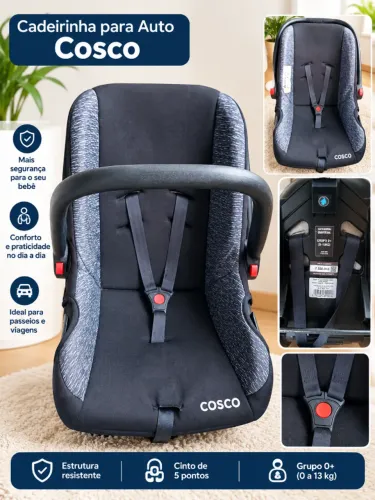 Bebê Conforto/Cadeirinha Cosco 0 a 13kg - Pouco Uso - Conservada