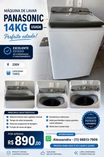 Máquina de lavar - Panasonic 14kg