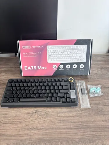 Teclado Mecânico AULA EA75 Max - 75% - Tri Mode - Switch Leobog - Seminovo