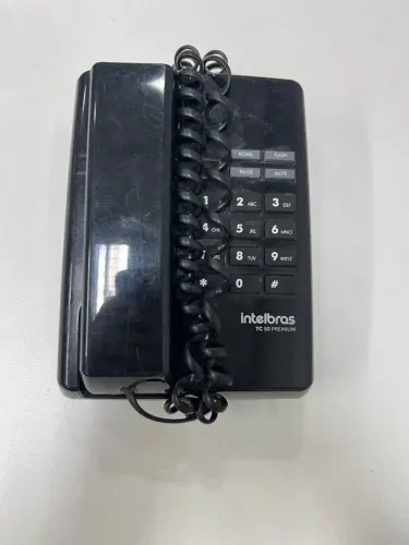 Telefone Fixo Intelbras TC 50 Premium Preto - Funcionando