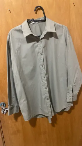 Camisa de botão mango longa