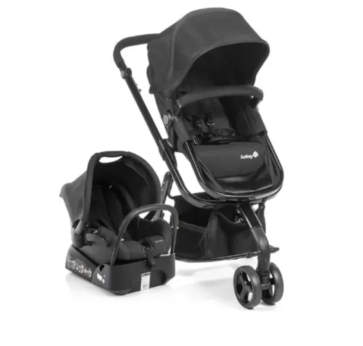 CARRINHO SAFETY COMPLETO COM MOISÉS E BEBÊ CONFORTO 