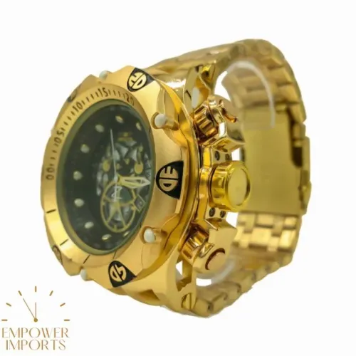 Relógio Masculino Invicta Skeleton Hybrid Fundo Preto