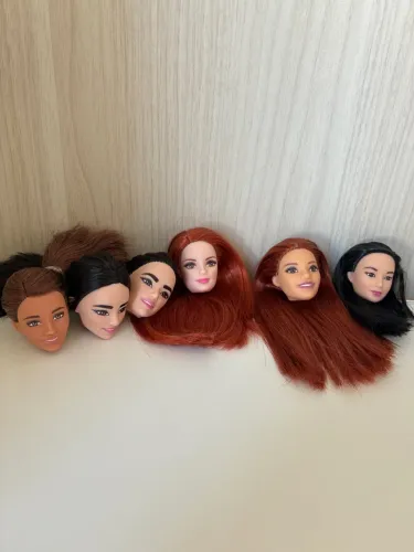 Lote 6 cabeças de Barbie originais novas