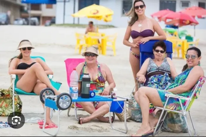 Cadeira de praia, camping ou área de churrasco 