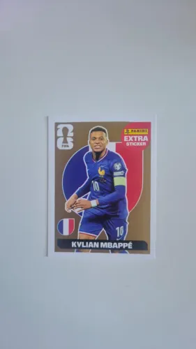 Figurinha Mbappé Extra Sticker Dourada Panini 2026
