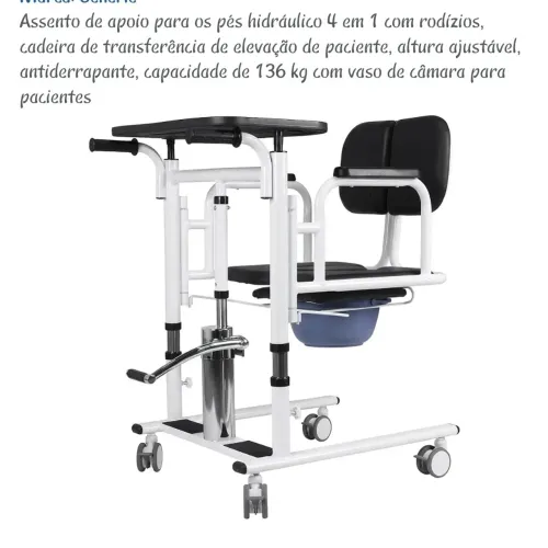 Cadeira de transferência hidráulica multifuncional