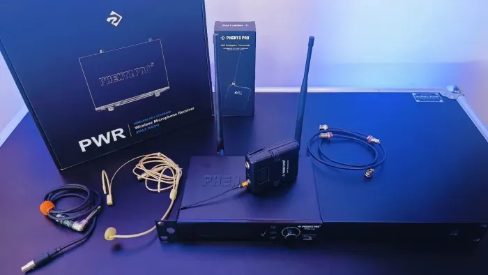 Sistema Microfone Headset Profissional Sem Fio PTU-1U Phenyx Pro