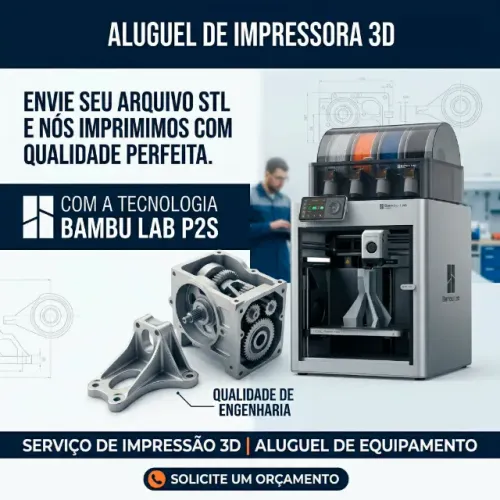 Imprima seu arquivo em 3D! Impressões 3D com qualidade profissional de engenharia