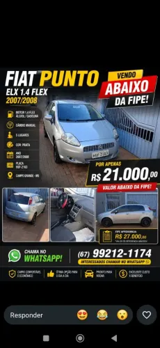 Fiat Punto ELX 1.4 Fire Flex 8V 5P 2008