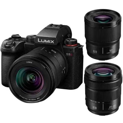 Câmera Panasonic Lumix S5 II Kit 20-60MM F/3.5-5.6 + 50MM F/1.8 - Nova na caixa 