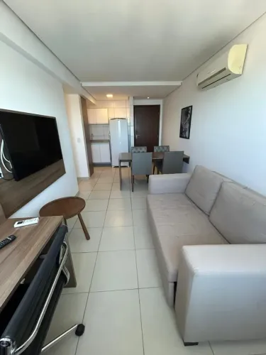 Ao lado do Rio Mar, 02 quartos sendo 1 suíte, mobiliado, andar alto c vista mar.