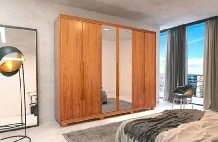 Guarda Roupa 6 Portas 6 Gavetas com espelho 100% MDF - (Promoção)!
