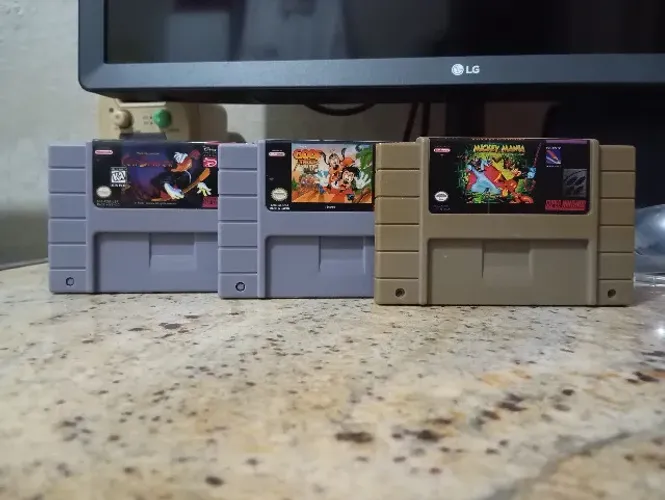 Kit Clássicos Disney (Goof Troop, Mickey Mania e Maui Mallard Cold Shadow) - SNES