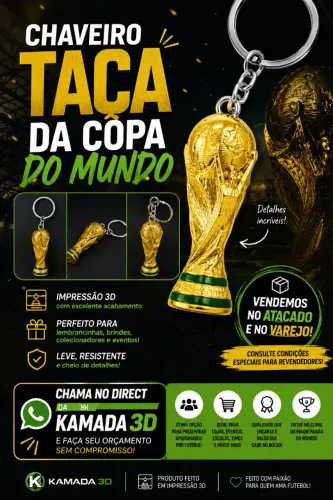 Chaveiro taça da copa do mundo