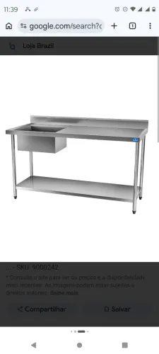 Pia inox industrial