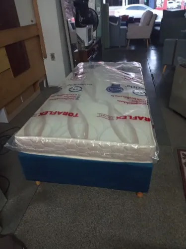 Novo cama box solteiro com colchão D23