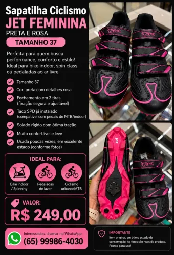 SAPATILHA DE CICLISMO JET FEMININA