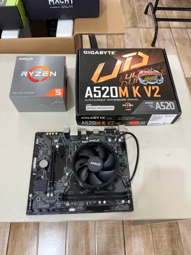 Kit up grade Ryzen 5500 + placa mãe Gygabite