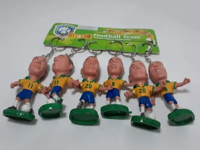 Lote Antigo de Chaveiros Mini Craque dos Anos 90 - Denilson, Ronaldo e Romário - Novos