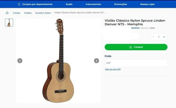Violão clássico Mephins