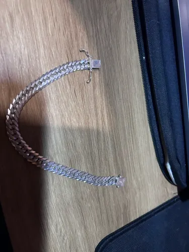 Pulseira Prata 925 Grumet Duplo Maciça 8,3 mm 16 cm 15,7 g