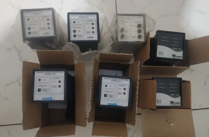 05 Protetores KRT e 02 monitores SMX-142 para bombas KSB e EBARA
