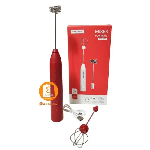 Batedor Misturador Mixer Elétrico RECARREGÁVEL para Bebidas, Leite, Café, Ovo etc. 2 em 1