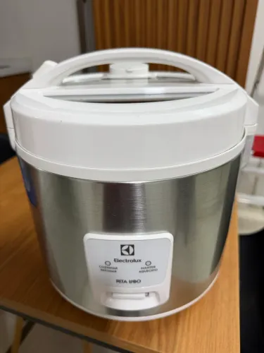 Panela elétrica de arroz Rita Lobo, usada, branca, 127 V. Valor R$ 100,00.