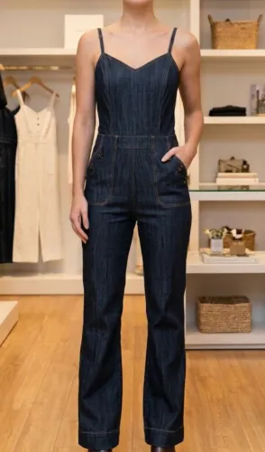 Macacão Jeans Maria Filó Tam M - Novo / Nunca Usado