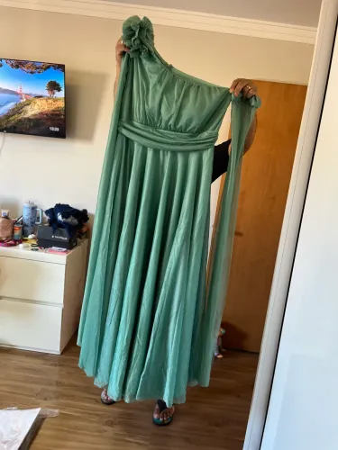 Vestido de Festa Longo Verde - Tamanho 46/48 - Excelente Estado