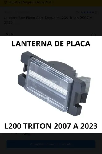 Luz placa triton pajero Dakar full