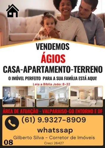 Adquirimos e Vendemos Ágios de: Casa, Aptº e Terreno em Valparaiso de Goias, DF e Entorno!