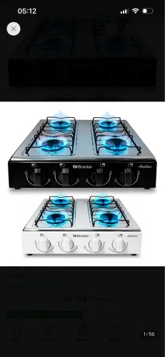 Fogão cooktop de mesa 4 bocas