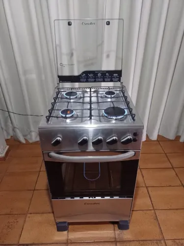 Fogão Esmaltec inox 4 bocas acendimento elétrico