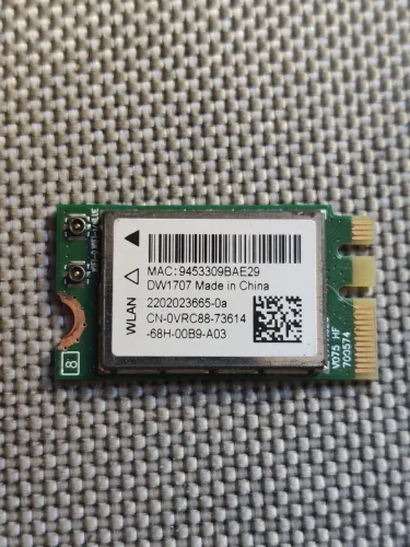 Placa wi-fi para notebook DW1707 Dual Band 2.4GHz 5GHz