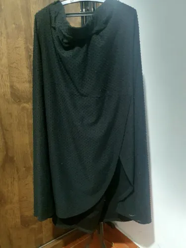 Saia midi plus size Extra G_ Preta_ Modelo Envelope. PROMOÇÃO.  