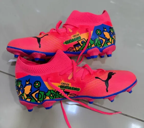 Chuteira Neymar puma rosa TAM 34 