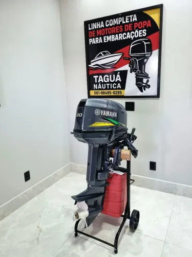 Motor Yamaha 30hp Partida Elétrica 2 Tempos Novo Ano 2026 Completo Garantia Promoção