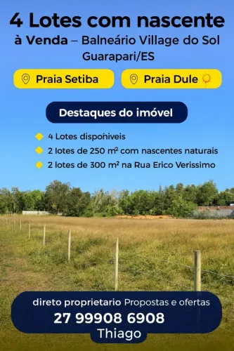 Lotes na Praia em guarapari, R$ 30 mil de entrada e parcelas de 1.000 escriturado, troco 