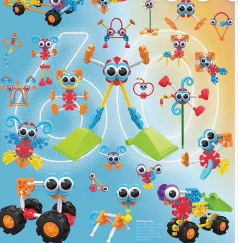 KNEX Kids Infantil; 116 pçs; 3 +; Brinquedo Educativo STEM, 60 modelos de montagem
