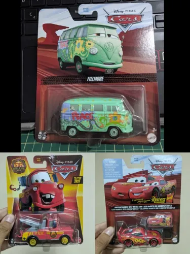 Kit McQueen, Mate e Fillmore - Carros Disney Pixar