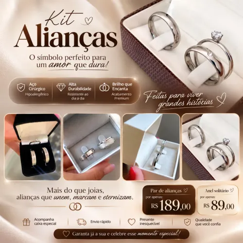 Alianças para namoro premium - FSA