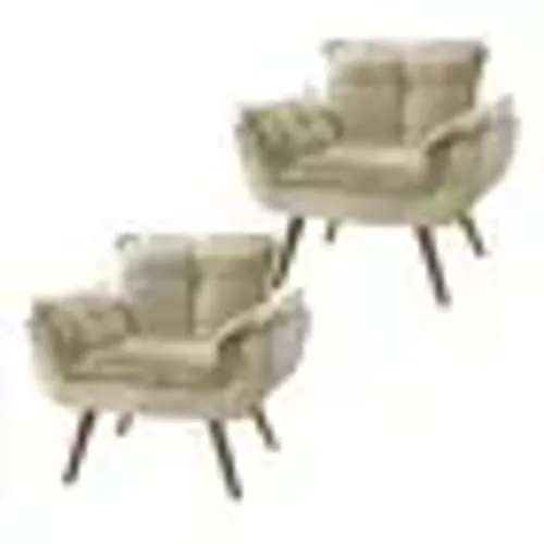 Poltrona Decorativa Confortável Pérola