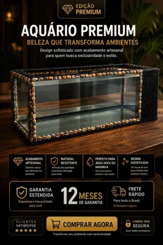 ? AQUÁRIO PREMIUM ARTESANAL DE 160 l - EXCLUSIVIDADE QUE TRANSFORMA QUALQUER AMBIENTE! ?
