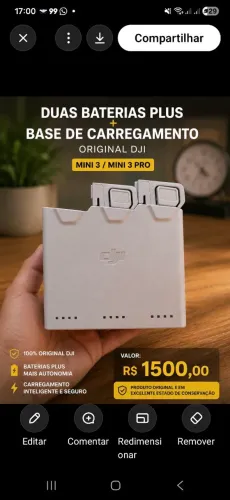 Baterias originais DJI mini 3/mini 3 pro