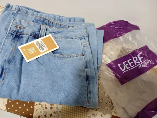 Calça Jeans Wide Leg Feminina - Nova, Hot Pants (46)
