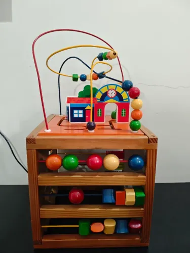 Brinquedo Infantil Pedagógico Aramado Casinha Carlu em Madeira