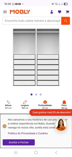 Guarda-roupa branco
